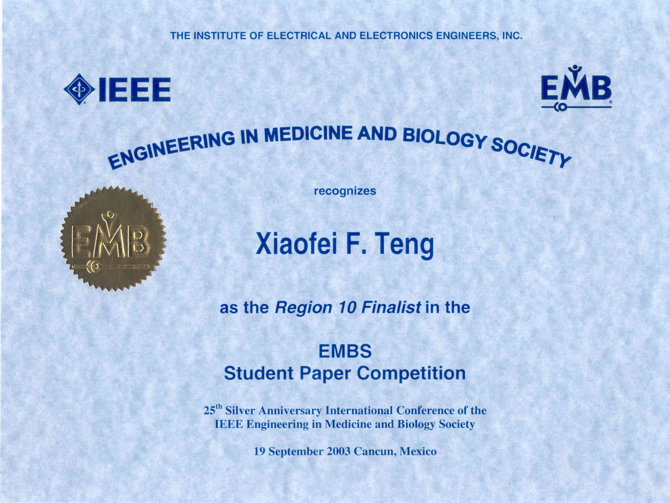 IEEE award xfteng